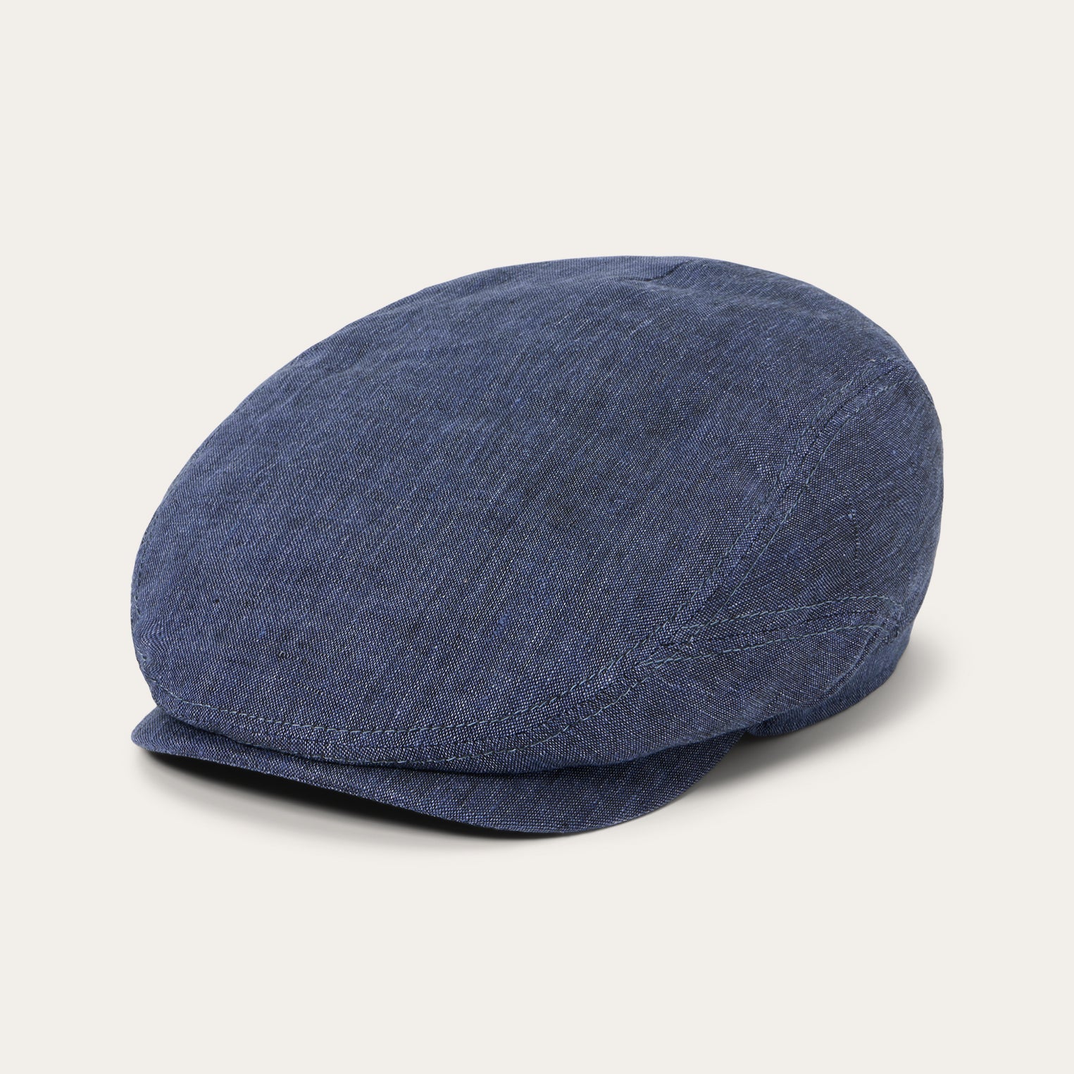 Linen Driver Cap Blue