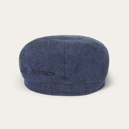 Linen Driver Cap Blue