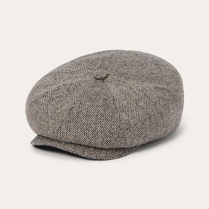 Herringbone Silk Hatteras Black/Brown Herringbone