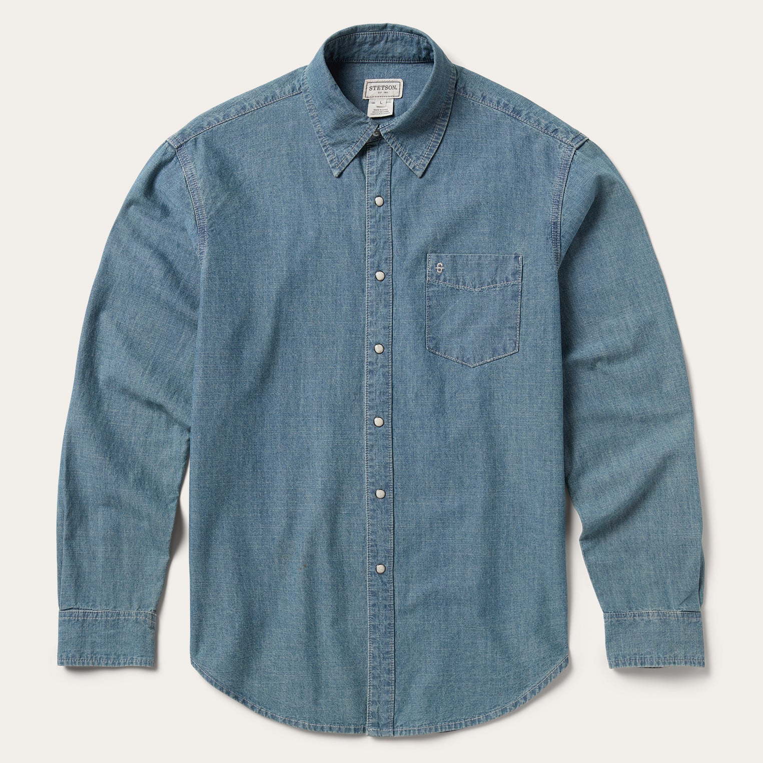 Chambray Denim Shirt Blue