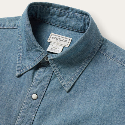 Chambray Denim Shirt Blue