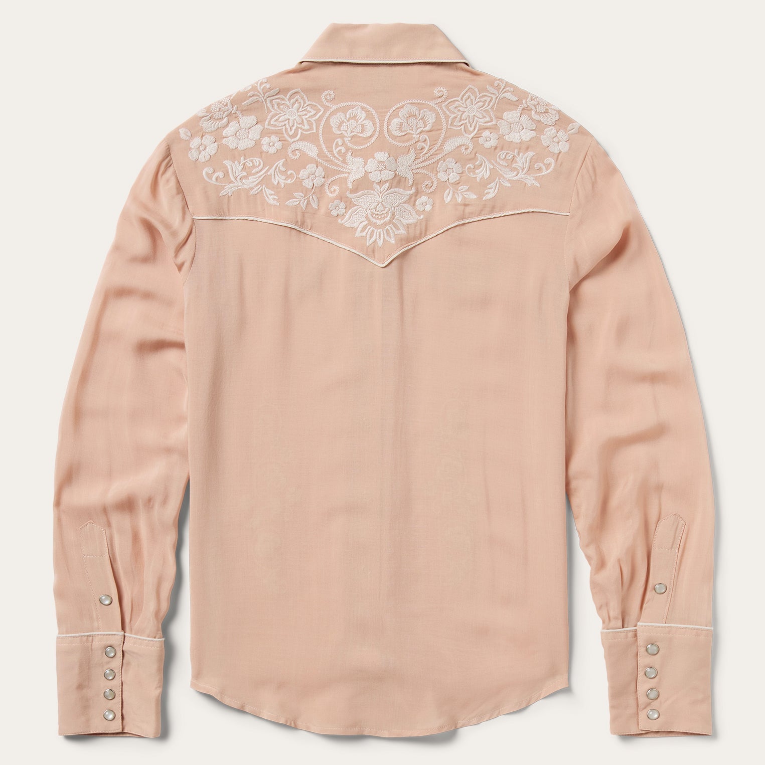 Blush Embroidered Western Shirt Pink