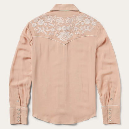 Blush Embroidered Western Shirt Pink
