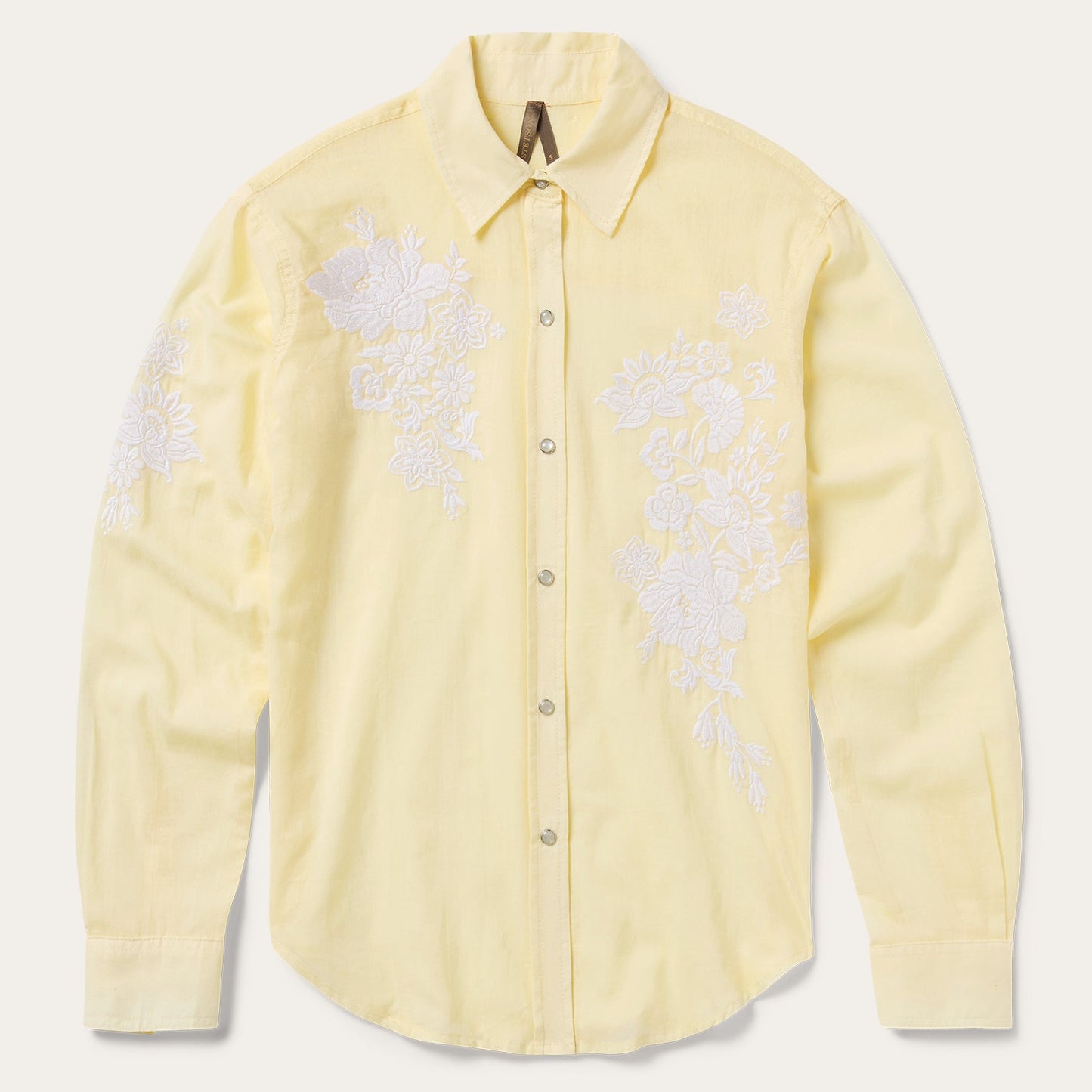 Embroidered Western Shirt Yellow