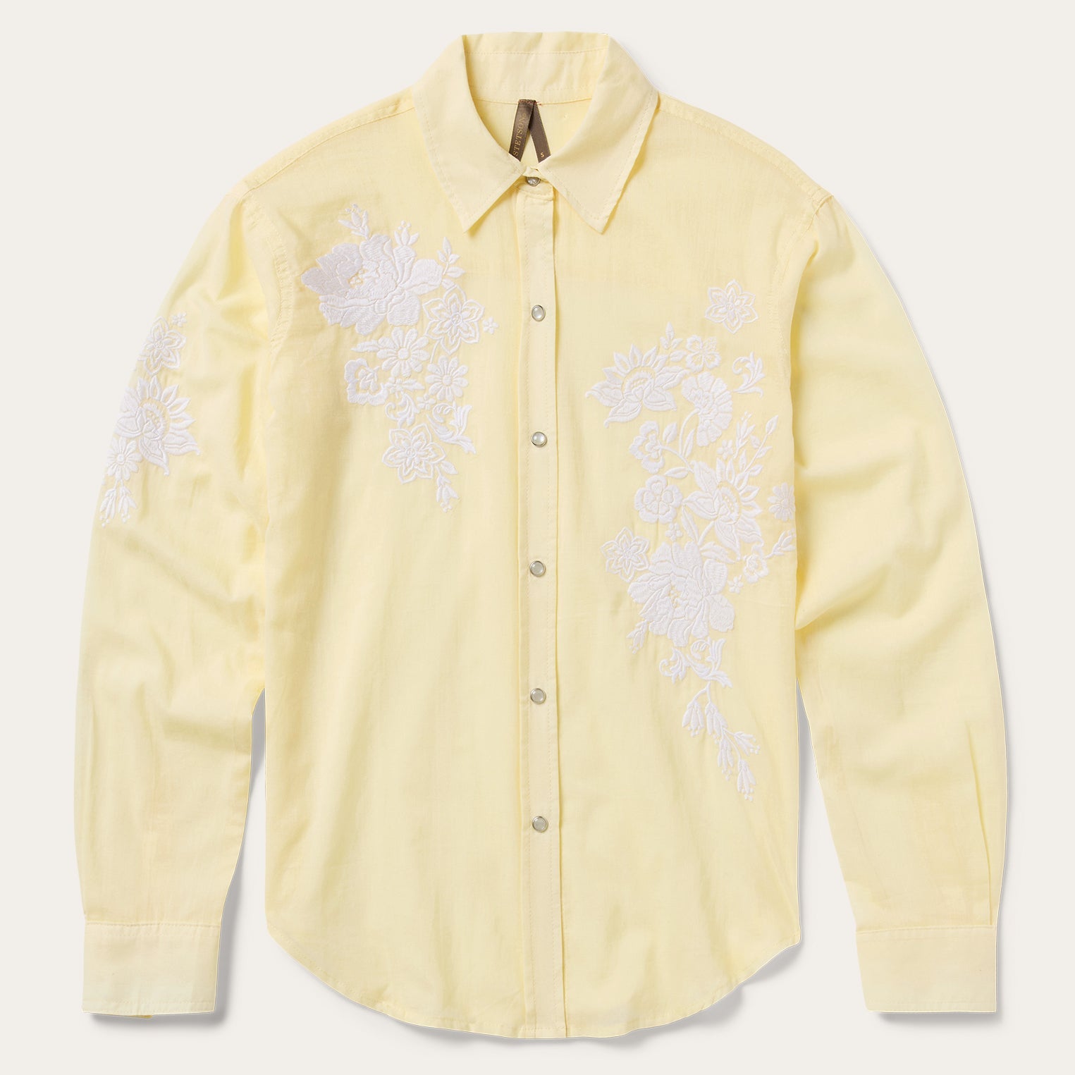 Embroidered Western Shirt Yellow