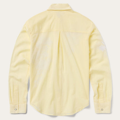 Embroidered Western Shirt Yellow