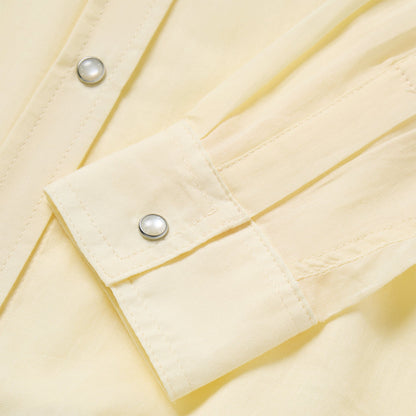 Embroidered Western Shirt Yellow