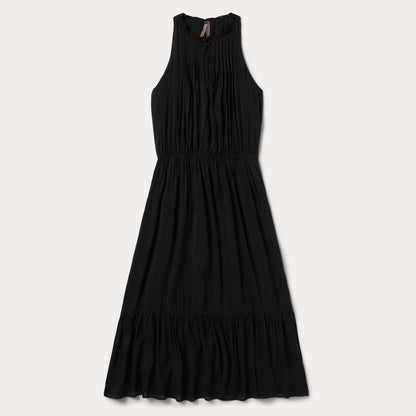 Solid Sleeveless Prairie Dress Black