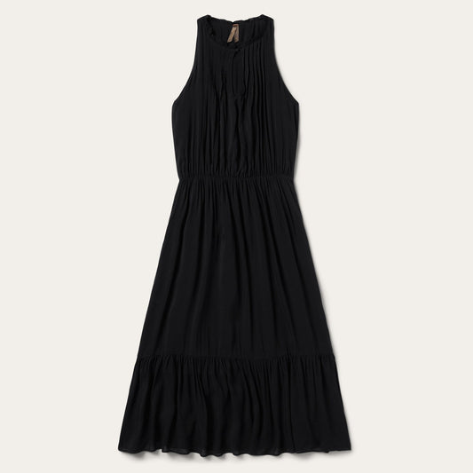Solid Sleeveless Prairie Dress Black