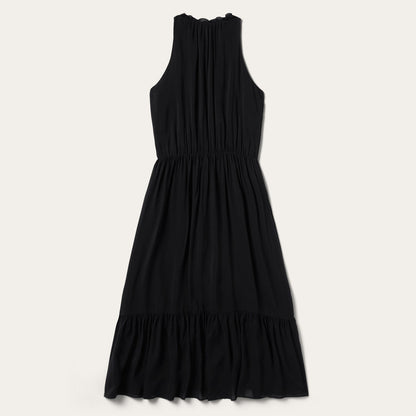 Solid Sleeveless Prairie Dress Black