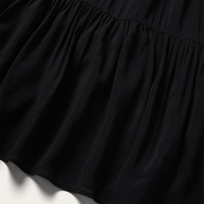Solid Sleeveless Prairie Dress Black