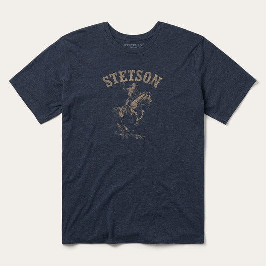 Bronco Rider Graphic Tee Blue