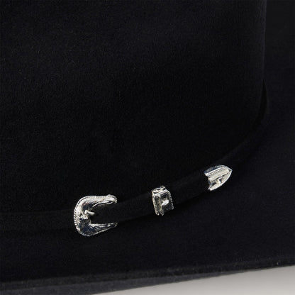Deadwood 4X Cowboy Hat - 4 1/4" Crown Black