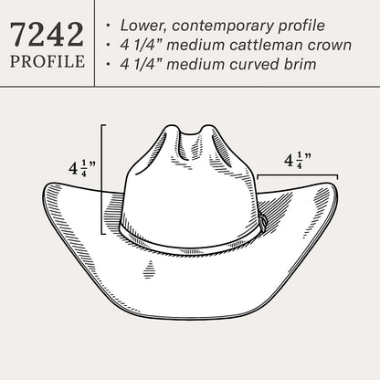 Shasta 10X Cowboy Hat - 4 1/4" Brim Silverbelly