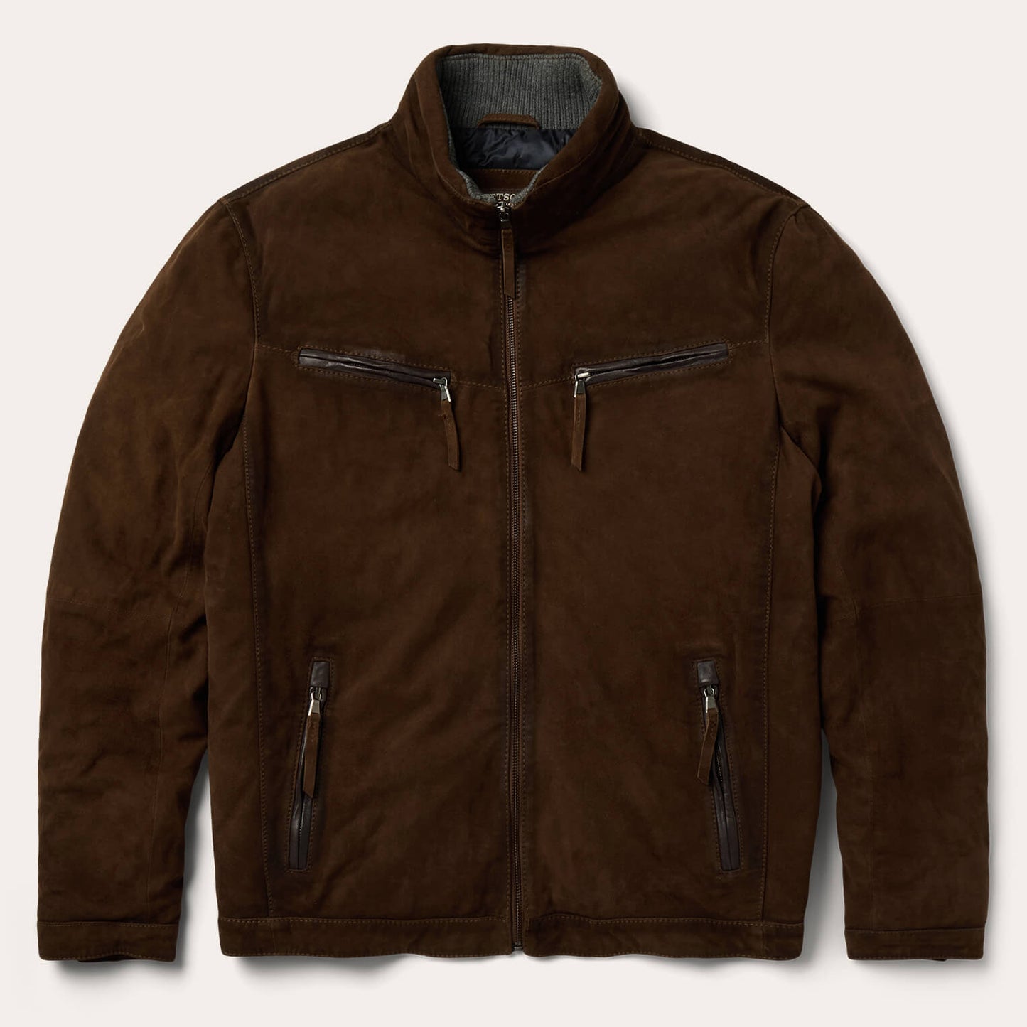 Suede Moto Jacket Brown