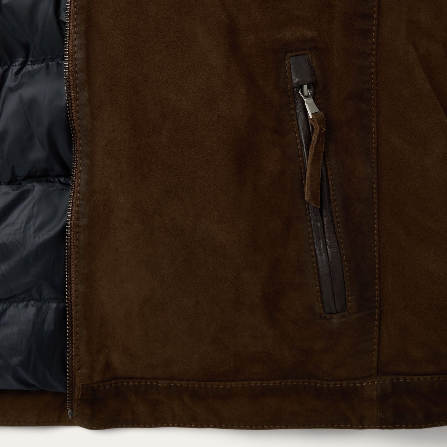 Suede Moto Jacket Brown