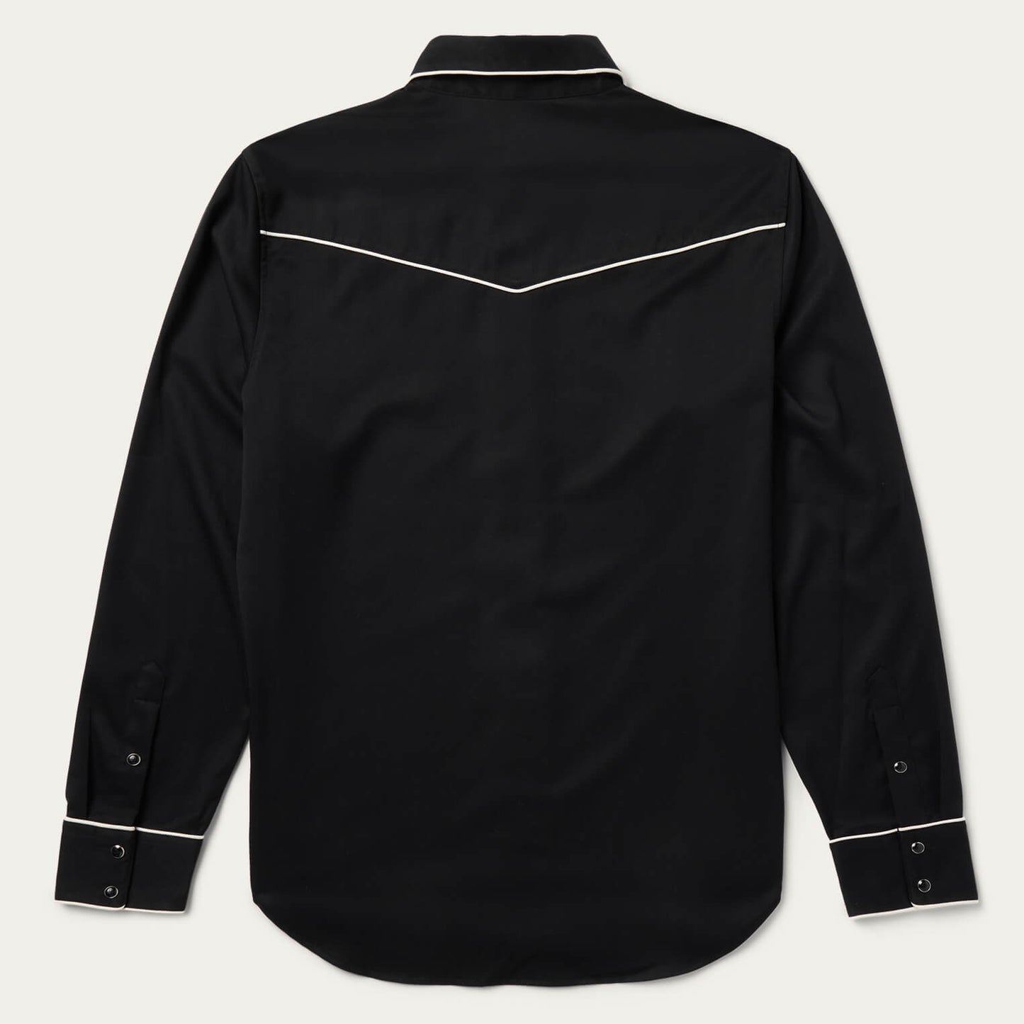 Vintage Piped Western Shirt Black