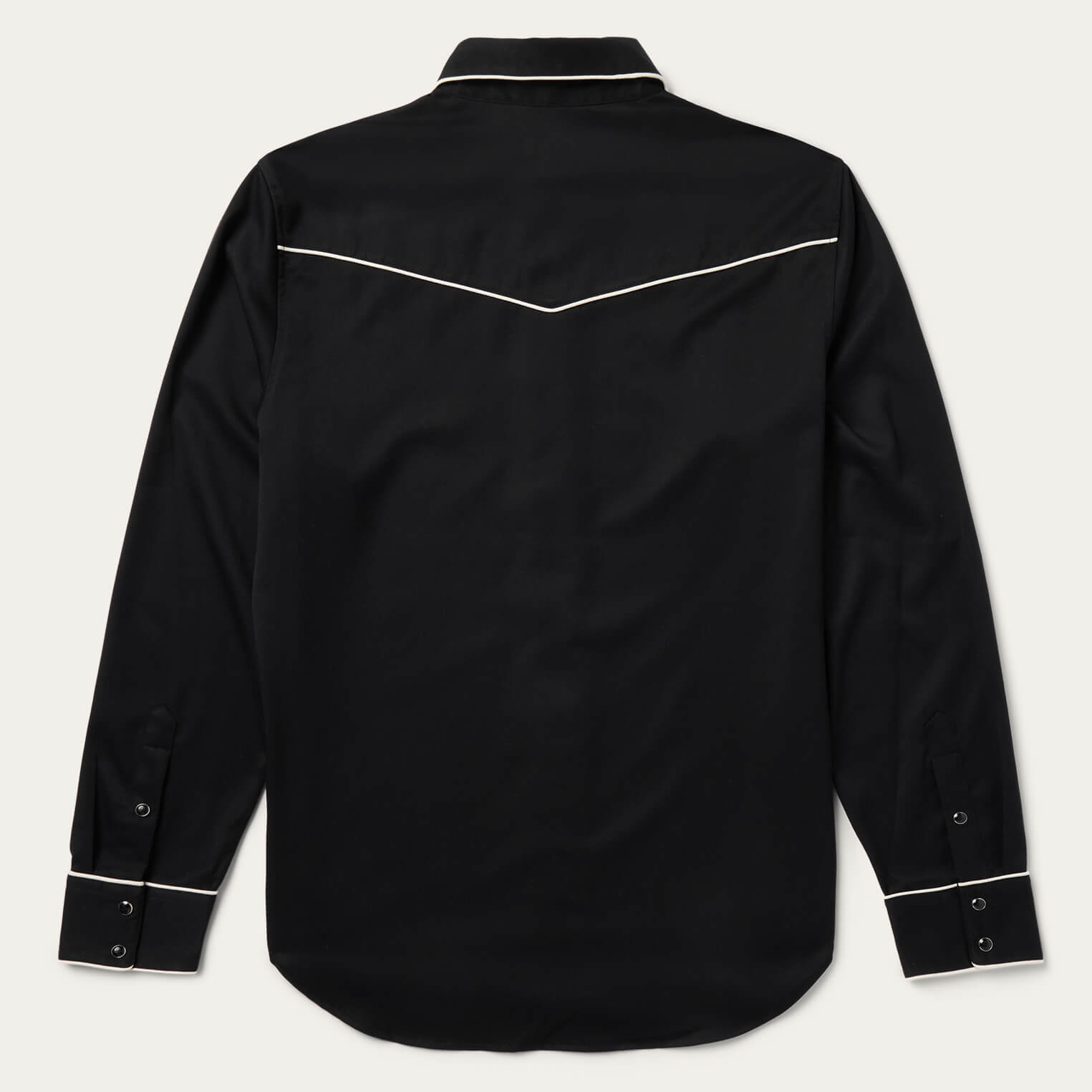 Vintage Piped Western Shirt Black