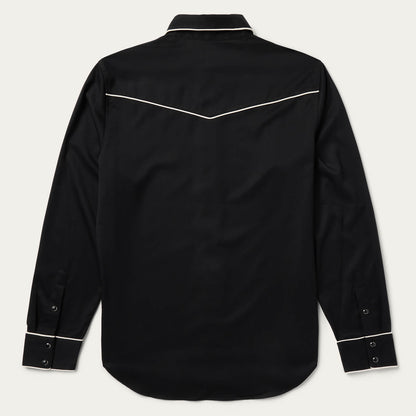 Vintage Piped Western Shirt Black