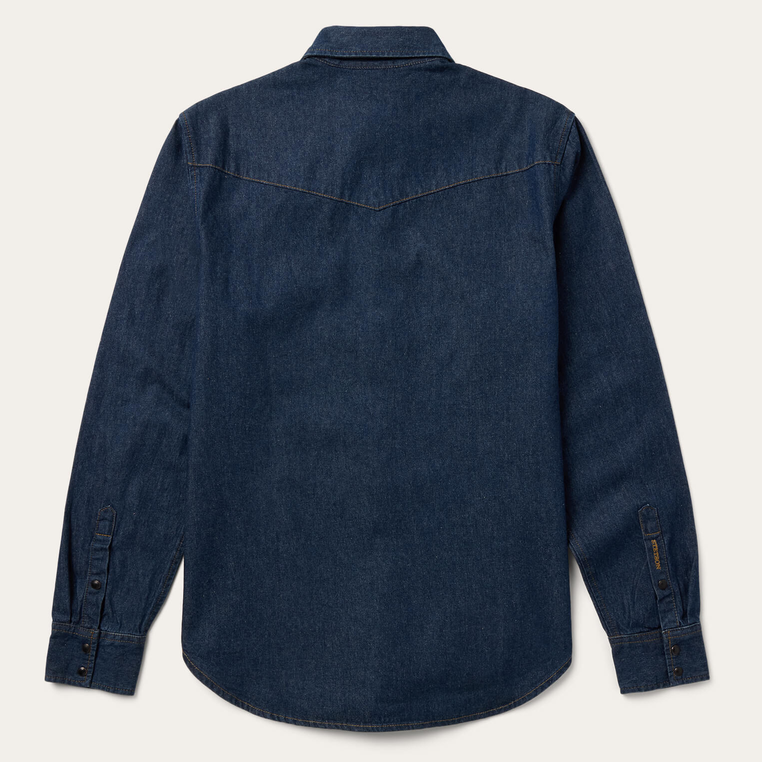 Boot Stitch Raw Denim Shirt Blue