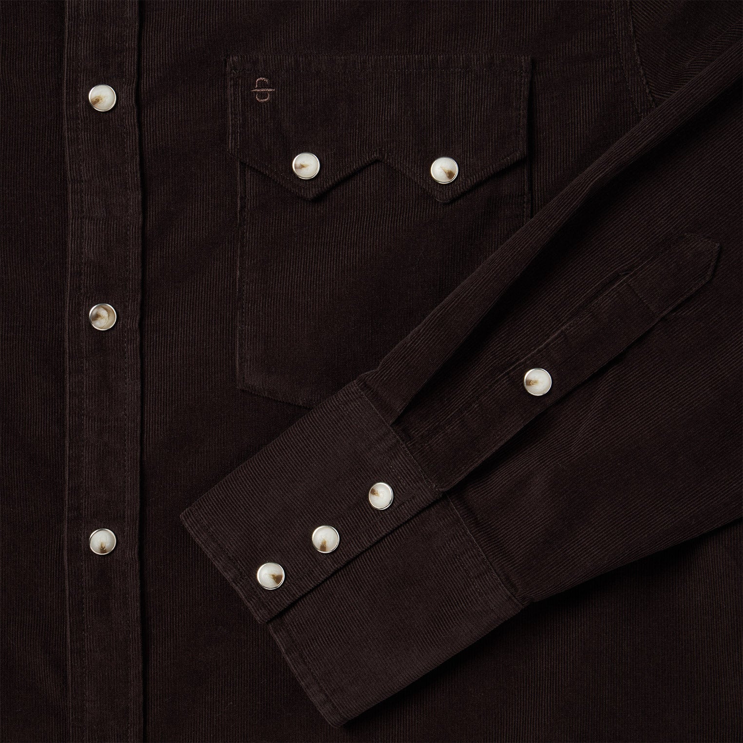 Corduroy Western Shirt Brown