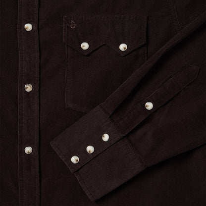 Corduroy Western Shirt Brown