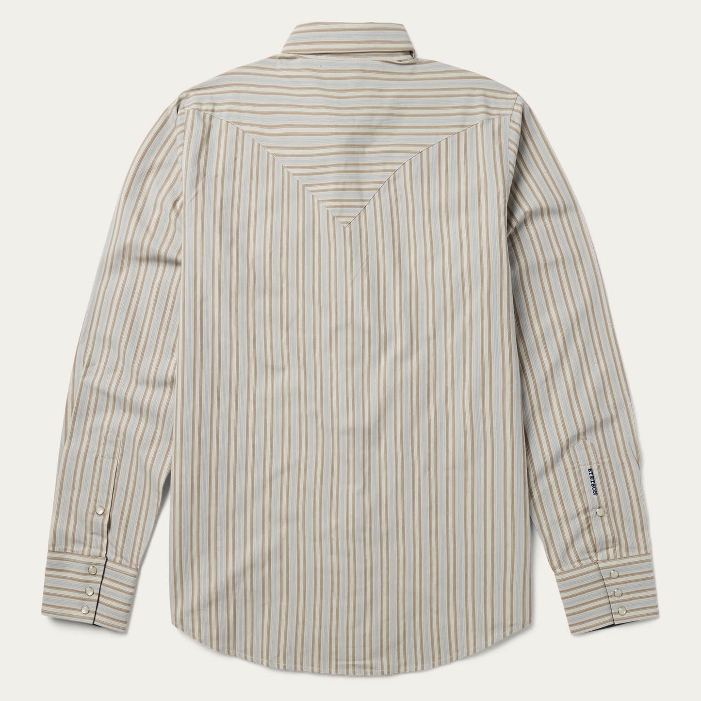 Ticking Stripe Western Shirt Brown