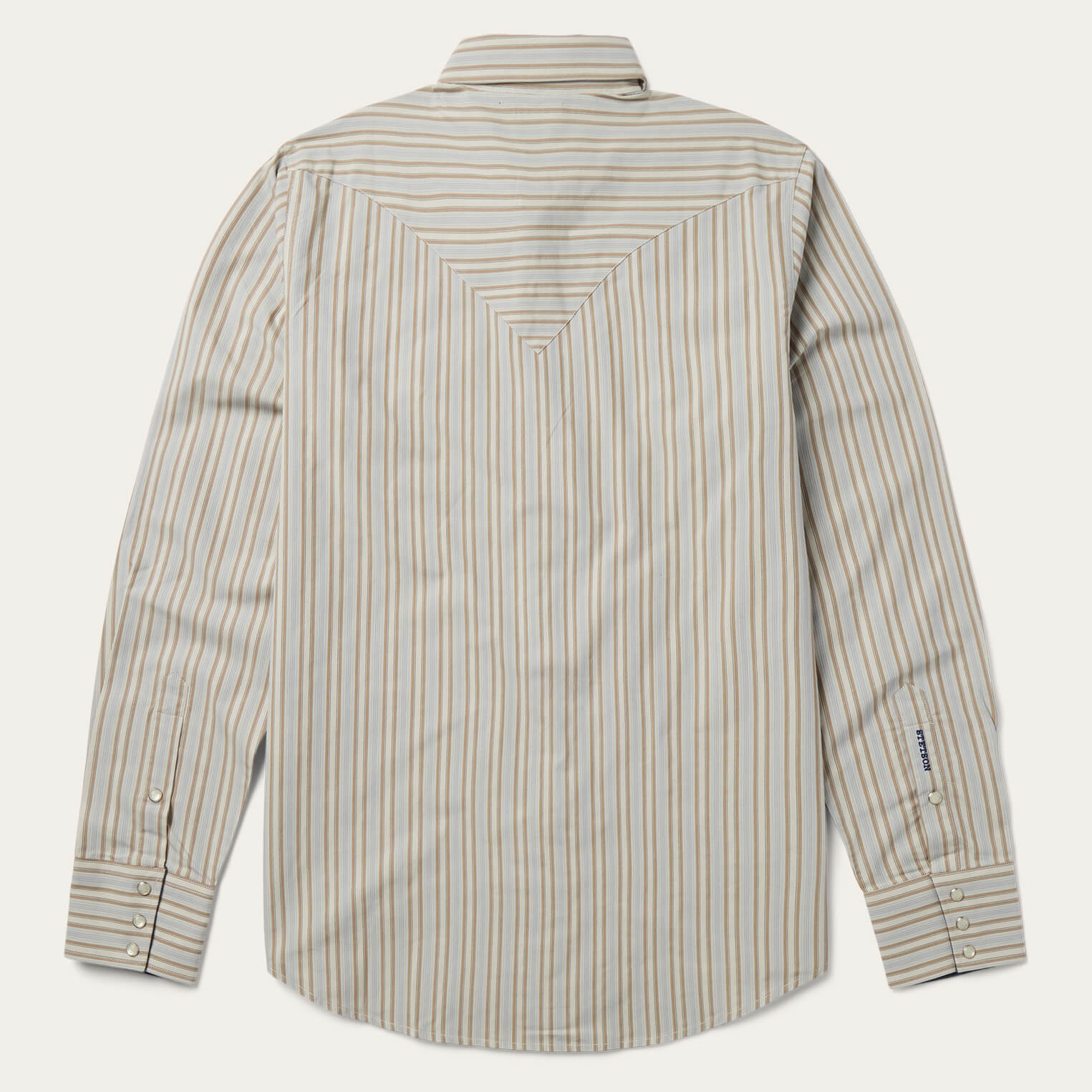 Ticking Stripe Western Shirt Brown