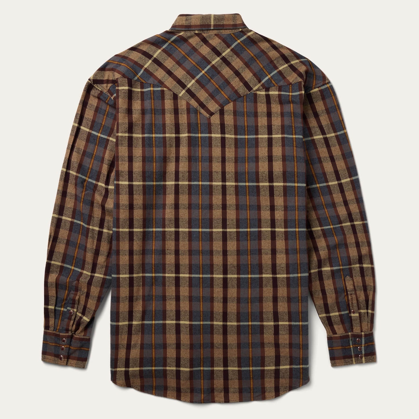 Brushed Flannel Western Shirt Brown