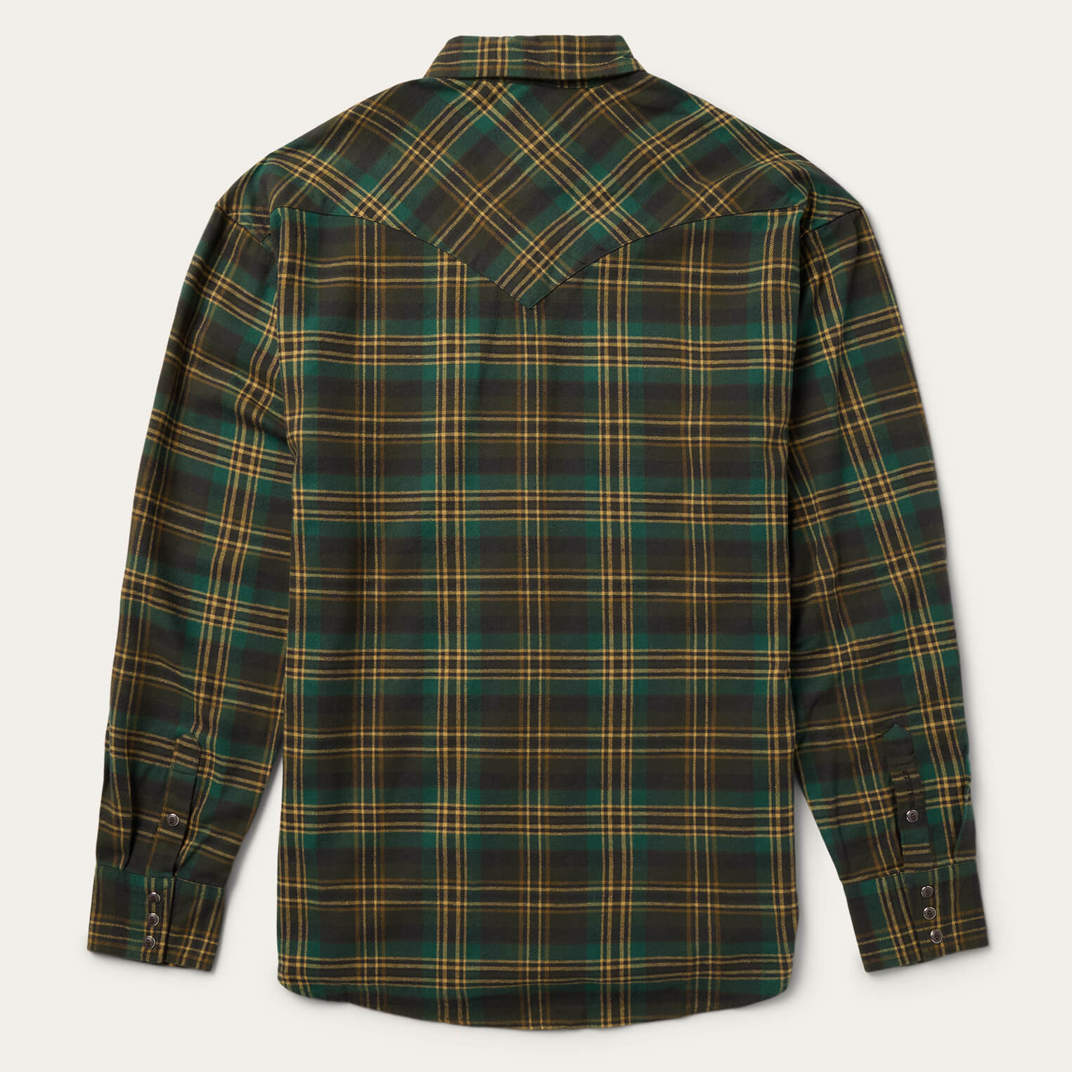 Brushed Flannel Western Shirt Green