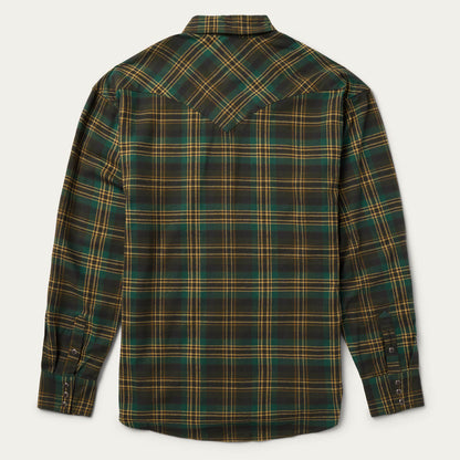 Brushed Flannel Western Shirt Green