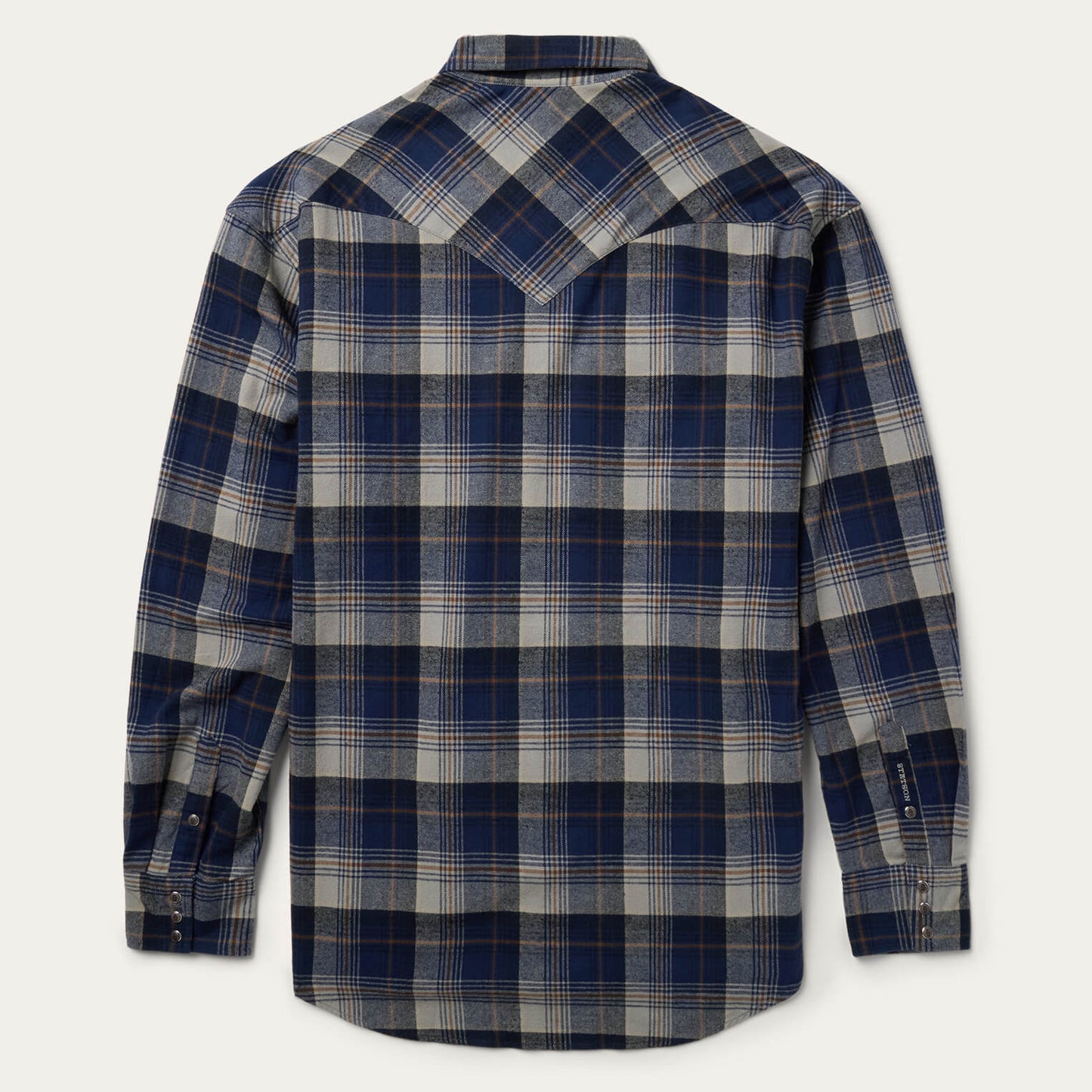 Brushed Flannel Western Shirt Blue