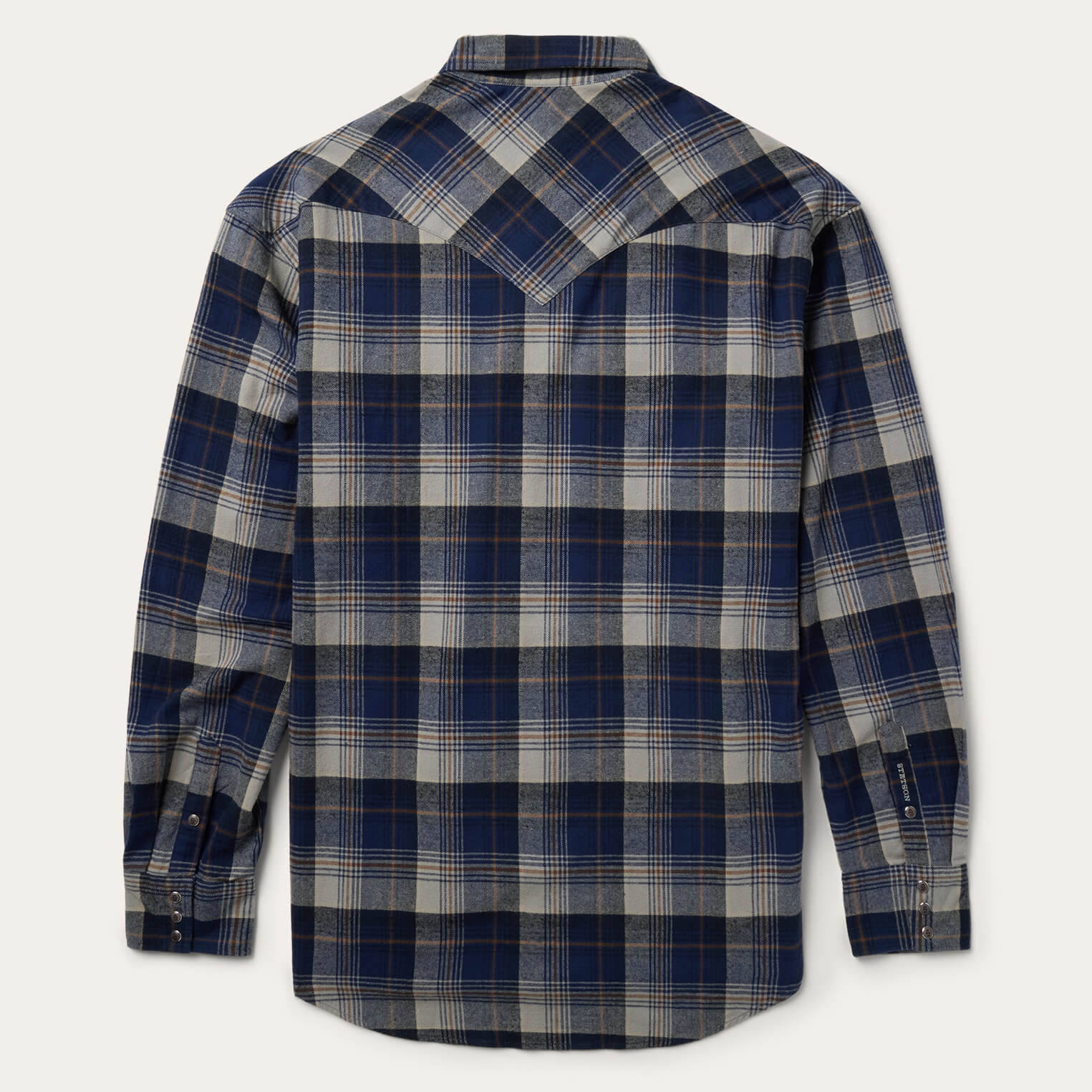 Brushed Flannel Western Shirt Blue