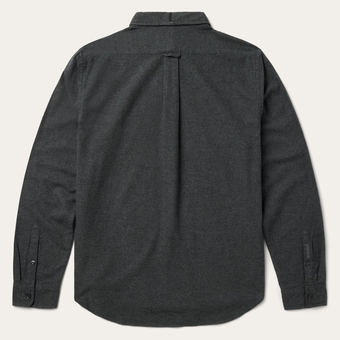 Heathered Flannel Button-Down Shirt Grey
