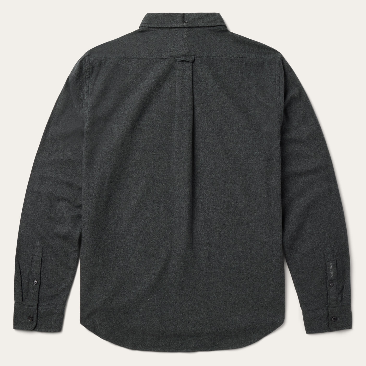 Heathered Flannel Button-Down Shirt Grey