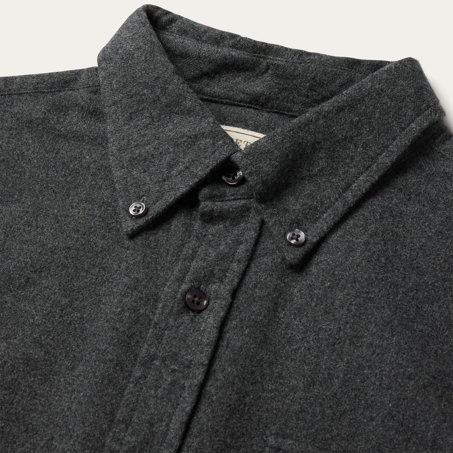 Heathered Flannel Button-Down Shirt Grey