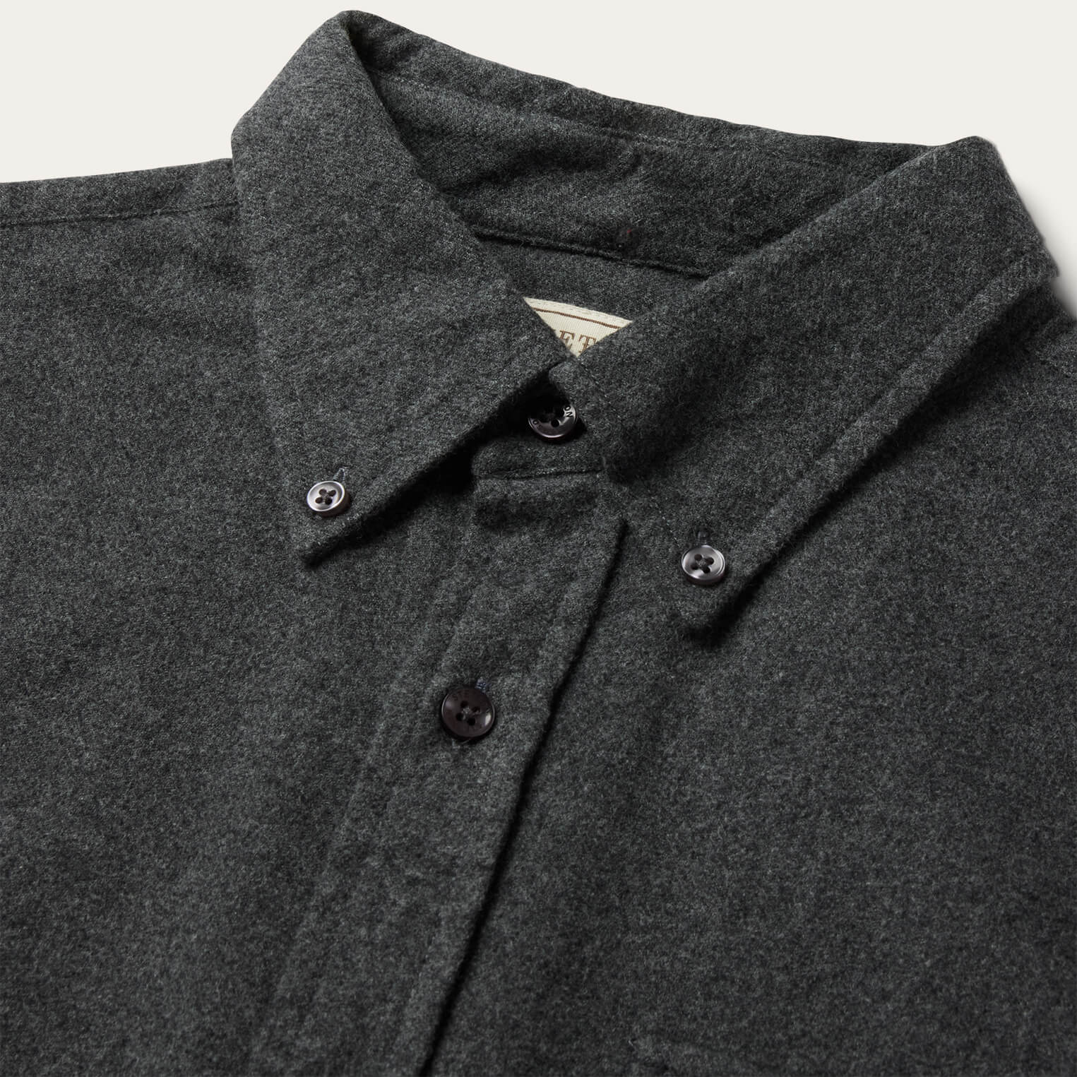 Heathered Flannel Button-Down Shirt Grey