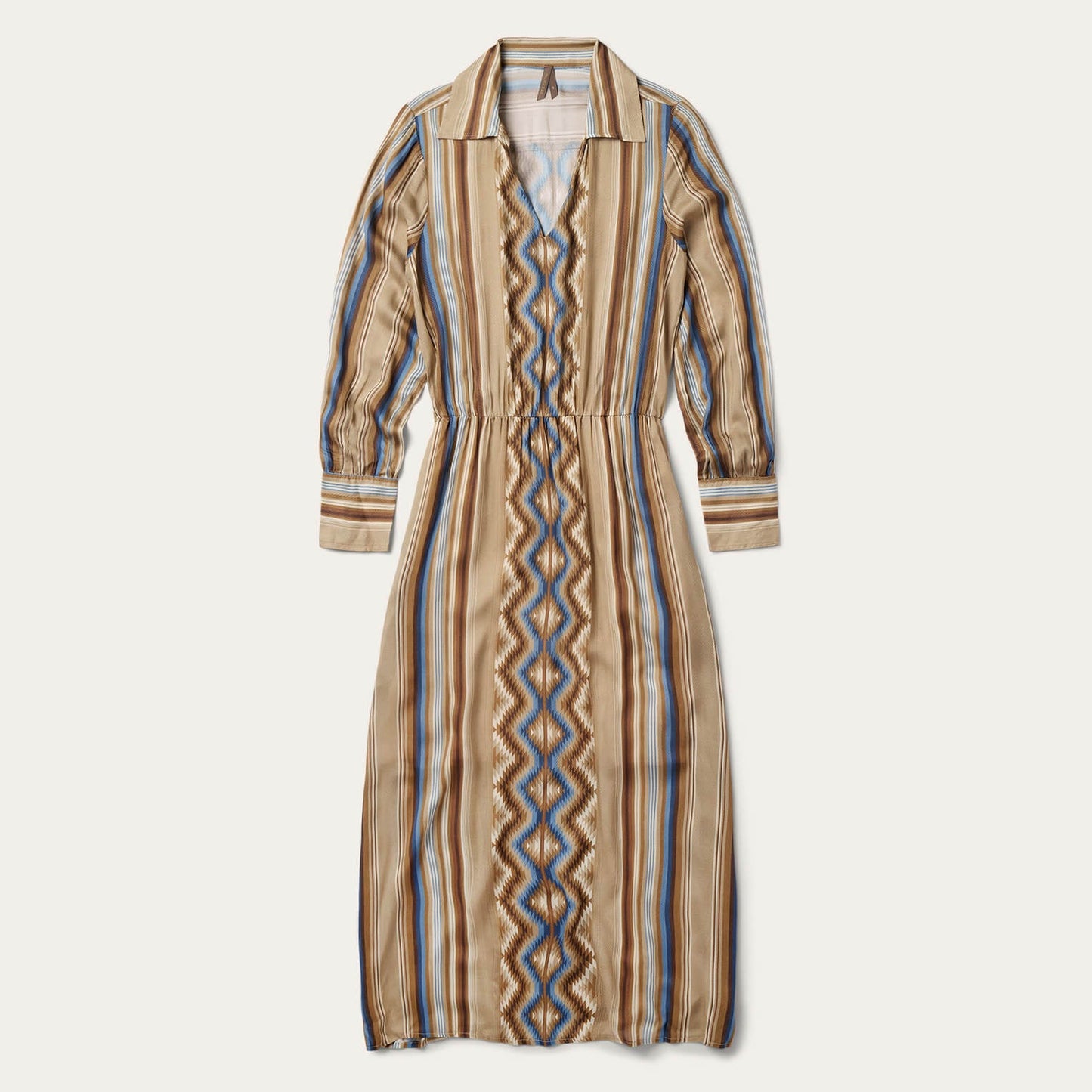 Sand Serape Print Dress Tan