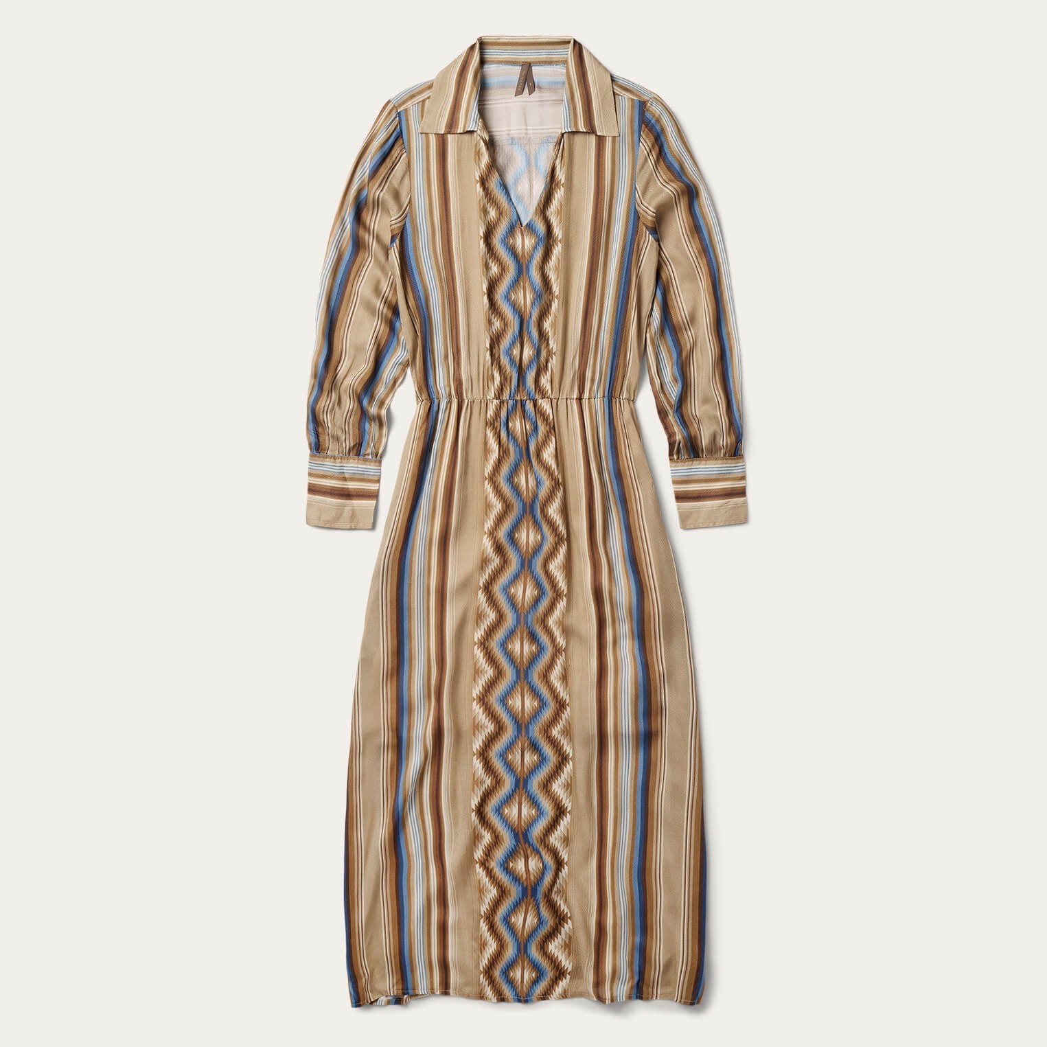 Sand Serape Print Dress Tan