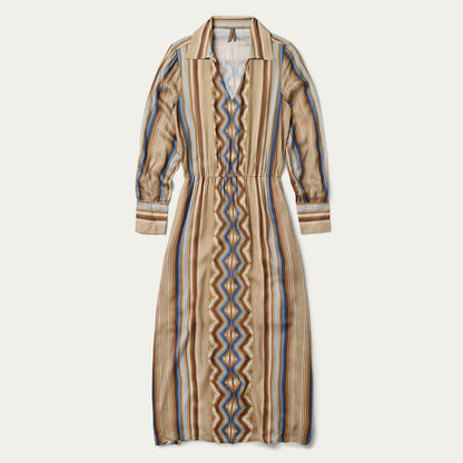 Sand Serape Print Dress Tan
