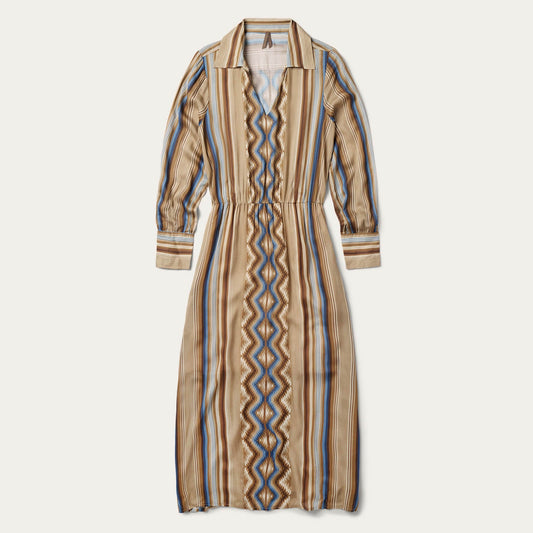 Sand Serape Print Dress Tan