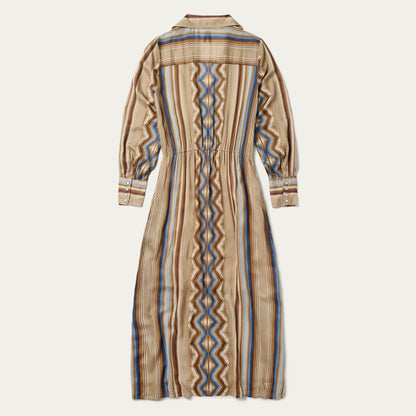 Sand Serape Print Dress Tan