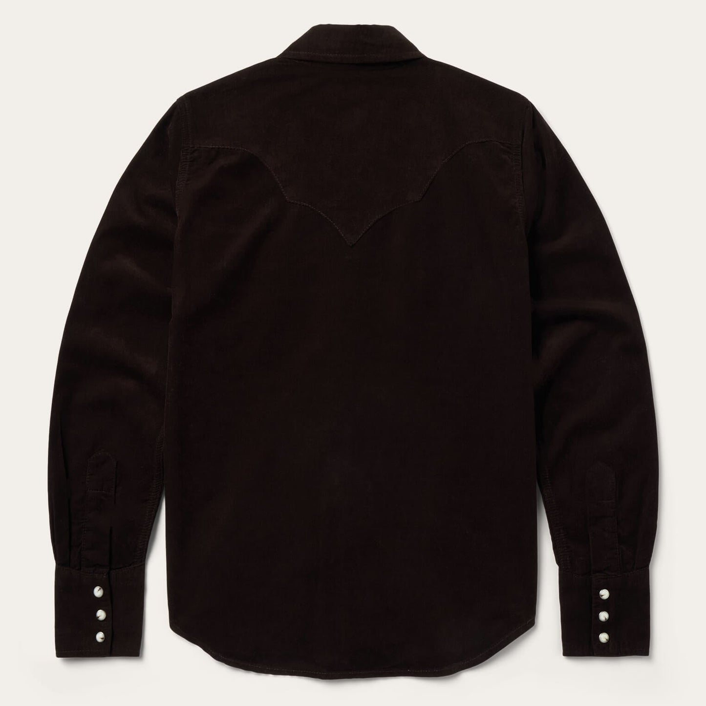 Corduroy Denim Western Shirt Brown
