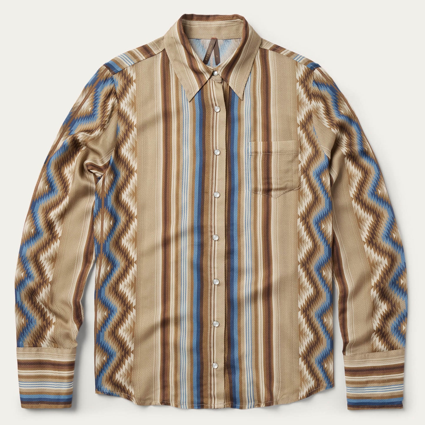 Sand Serape Print Shirt Tan