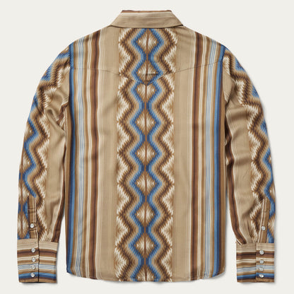 Sand Serape Print Shirt Tan