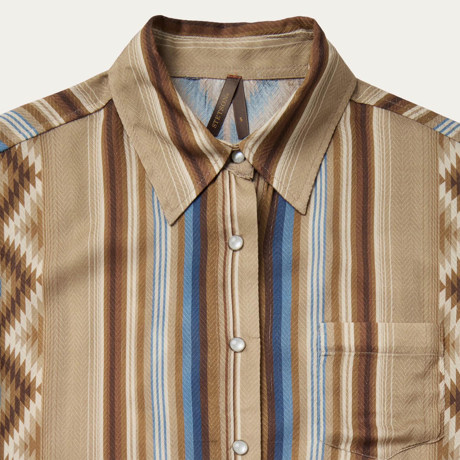 Sand Serape Print Shirt Tan