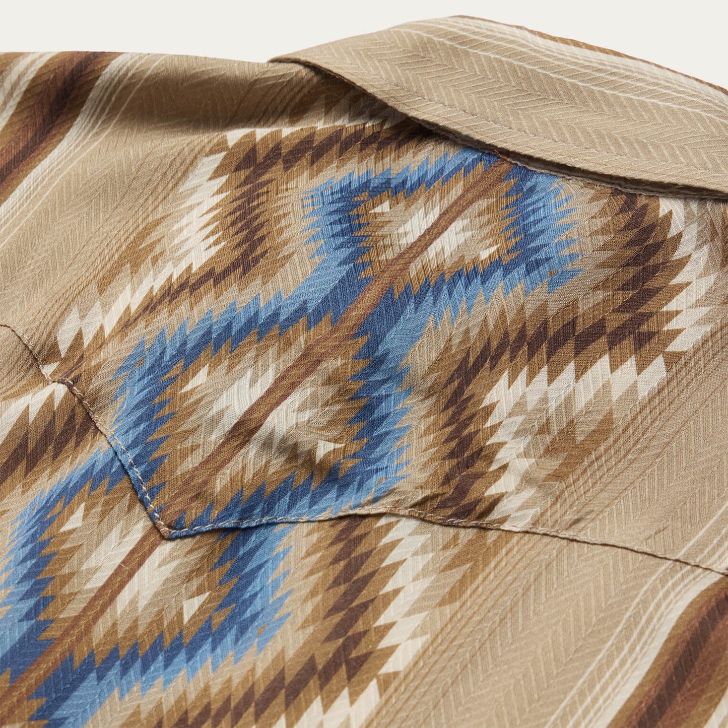 Sand Serape Print Shirt Tan