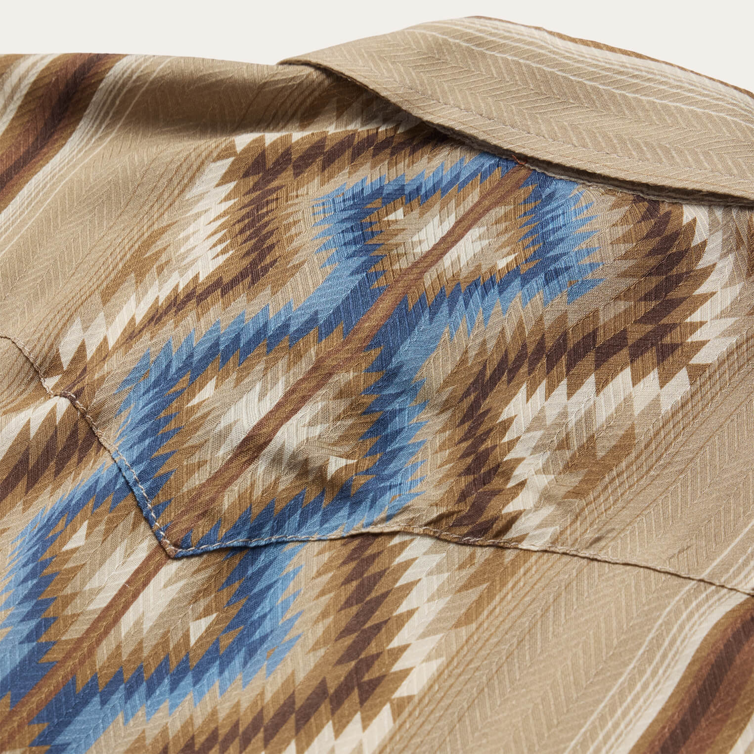Sand Serape Print Shirt Tan