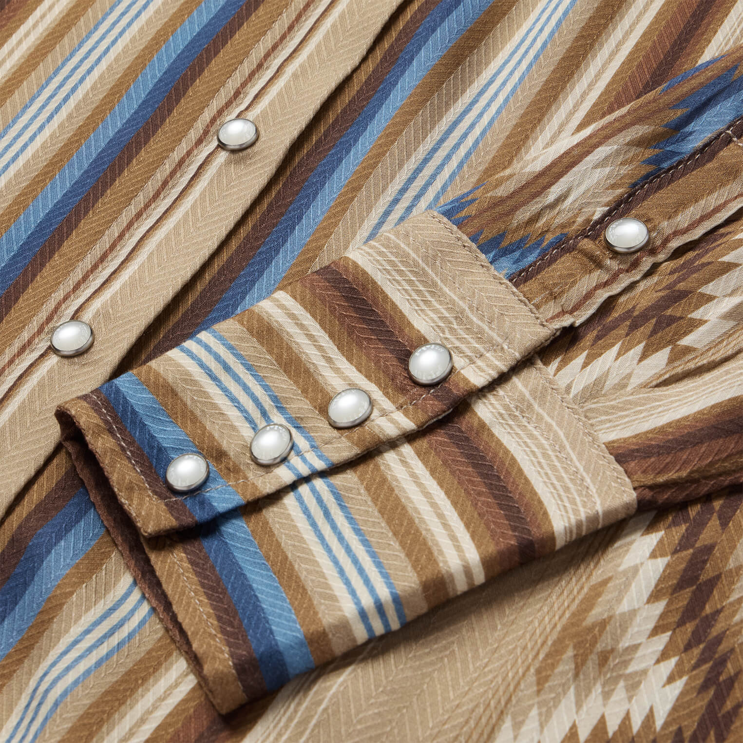 Sand Serape Print Shirt Tan