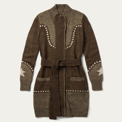Steer & Star Belted Cardigan Brown